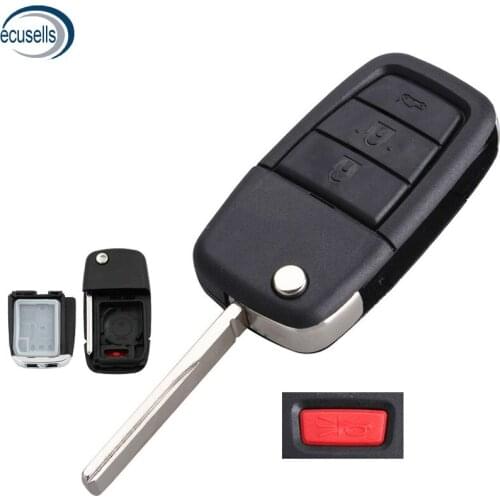 4 Buttons Remote Flip Key Shell Case Fob with 3 Button +1 Panic for VE HOLDEN Commodore PONTIAC G8