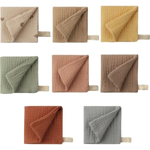 4 Layer Baby Handkerchief Soft Absorbent Gauze Burp Cloth Kids Wipe Cloth Newborn Face Towel Bibs Feeding Bath Towel D0AF