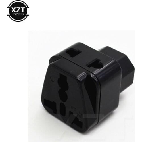 2 in 1 IEC 320 C14 Male to C13 Female Power Adapter PDU/UPS C13 Universal Female AU/US/UK/EU Muti-Converter
