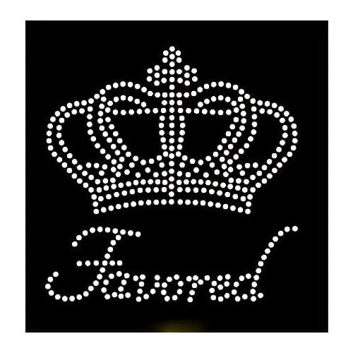 Free shipping kingdom is in me crown in small size Rhinestone Transfer Iron on very nice image