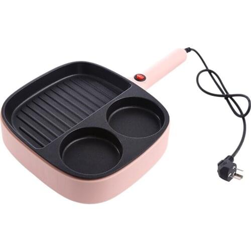 Household multifunctional omelette pan three-in-one net celebrity non-stick steak breakfast machine plug-in aluminum alloy pan