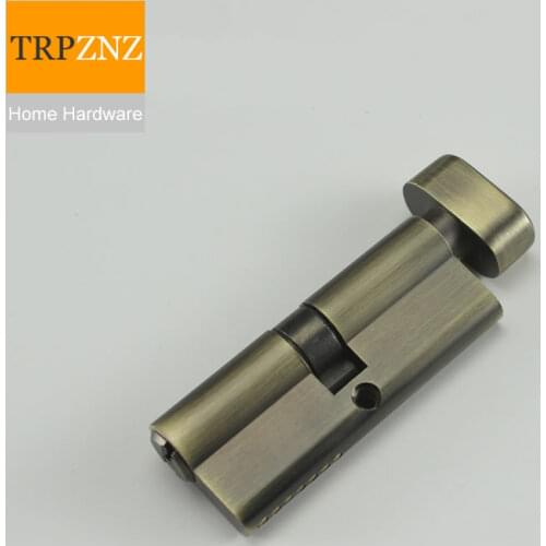 Copper/brass door lock cylinder, for indoor,bedroom, Cyan color, 70x29mm,with3 keys,handle lock accessories