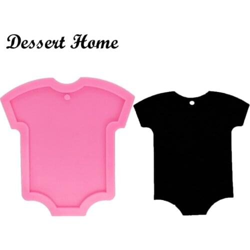 DY0062 DIY Baby jumpsuit shape epoxy resin molds Baby clothes mold for keychains jewelry