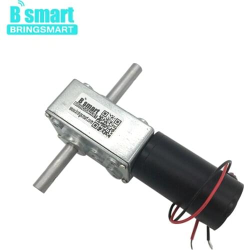 Bringsmart 5840-31zy 12v DC Worm Geared Motor Dual Shaft 3v 9v Reversed Reducer High Torque 24v DC Motor Self-lock mini tools