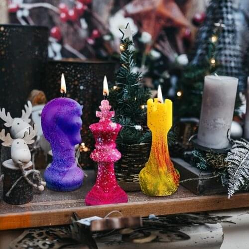 3D Large Wax Candle Mold DIY Resin Epoxy Casting Mold Silicone Chess Candle Molds Candle Making Soap Mold