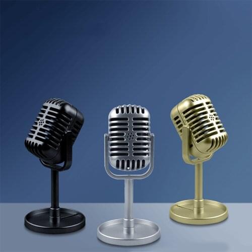 Classic Retro Dynamic Vocal Microphone Vintage Style Mic Universal Stand Compatible Live Performance Karaoke Studio Recording