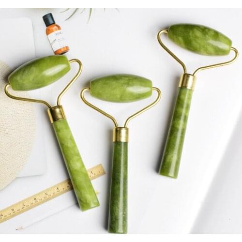 Natural Jade Stone Massage Gua Sha Scraper Roller Facial Care Physical Beauty Lifting Firming Guasha Face massager Scraping Tool
