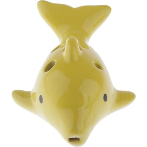 Cute Alto Ocarina 6 Holes Dolphin Shaped Set, for Kids Children Beginners Musical Gift Craft