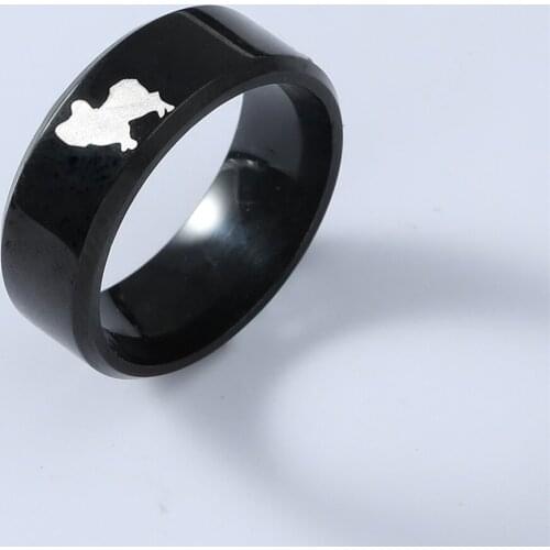 MOREDEAR 8mm Titanium Fox Dog Ring For Men and Women