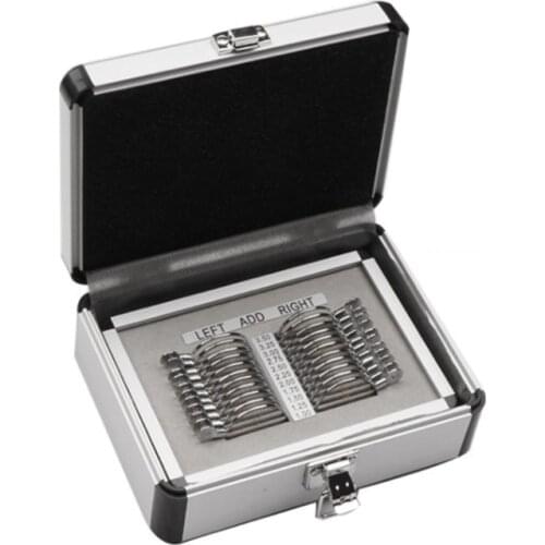 M89B Optical Progressive Lens Set Trial Lens Set Ophthalmic Trial Lenses Case 22 Pcs Lens Evidence Box Aluminium Tray