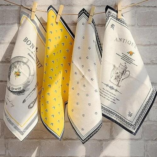 Table Mat Environmentally Friendly Heat Insulation Cotton-flax Tea Coffee Cup Coaster Heat Insulation Pad for Kitchen