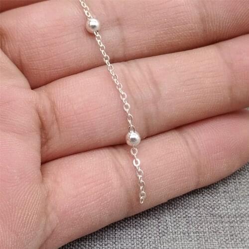 925 Sterling Silver Unfinished Satellite Chain for Necklace Bracelet 3.28ft