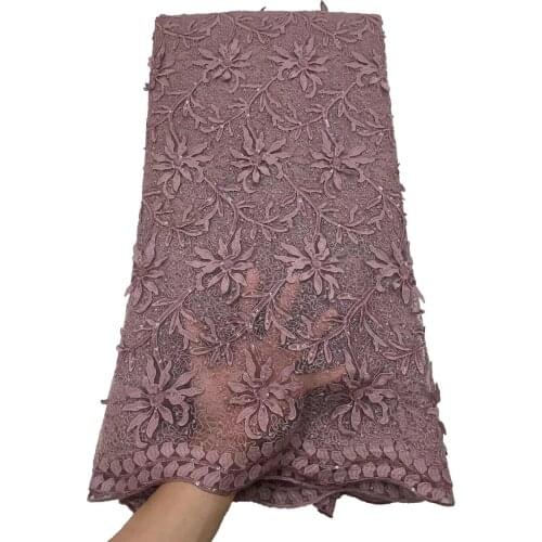 Latest Embroidery African Lace Fabric 2021 High Quality Sequins Nigerian Women Evening Dress French Lace Tulle Fabric J186