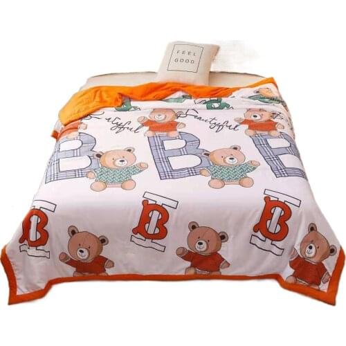Summer Conditioner Sheets Double Summer Blanket Students Dormitory Home Decoration Cool And Comfortable Cotton Summer Blanket