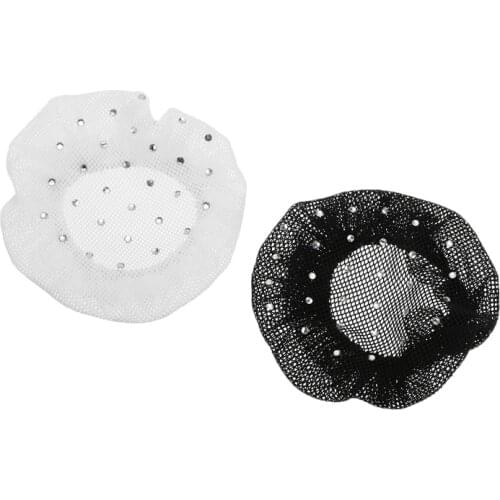 1/2PCS 10cm White Black Hairnets Invisible Mesh Styling Hairnet Soft Lines For Wigs Dancing Sporting Hair Net Hair Accessories