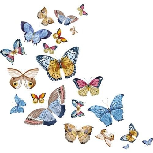 Cute Butterfly Patches Heat Transfer Stickers For Kids Non-toxic Diy Patches Washable Applique Iron On Stickers