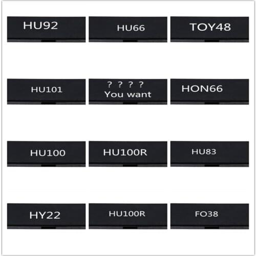 RIOOAK Lishi 2 in 1 HU92 HU66 TOY48 HU100R HU100 HU101 HY22 HON66 SIP22 HU83 TOY48 Locksmith Tools for Auto Decoder Pick Tools
