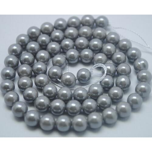 Socharming 124pcs shell beads accessories mother of pearl round ball shape size 6mm