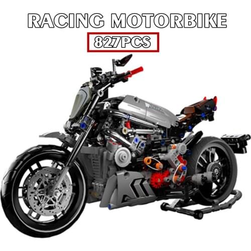 Technical City Motorbike Creative Building Blocks Motorcycle Model Bricks Diy Educational Toys Childrens Birthday Boys Gifts