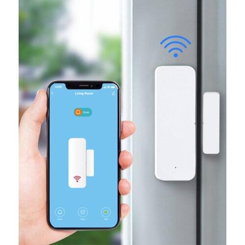 Tuya Smart Life App Control WiFi Door Alarm Window Sensor Detector Smart Door Sensor Security Alarm Wireless Door Window