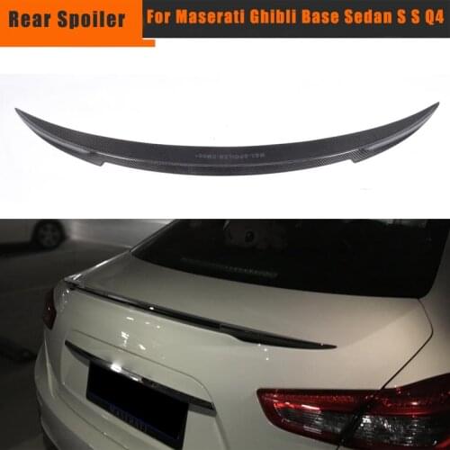 Rear Spoiler For Maserati Ghibli Base Sedan S S Q4 2014 - 2020 Rear Trunk Spoiler Boot Lid Lip Wing Carbon Fiber