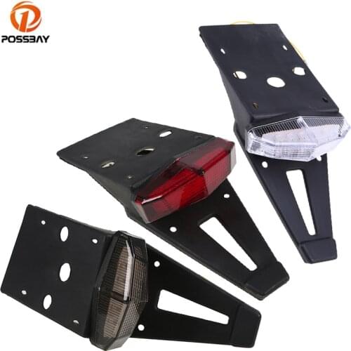 POSSBAY Motorcycle LED Rear Fender Taillight Brake Warning Light Turn Signals for Cafe Racer CRF EXC WRF 250 400 426 450