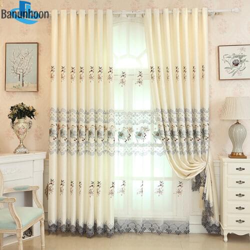 Limited Rushed Living Room Curtain European Luxury Hollow Soluble Embroidery Screens For Living Room Bedroom Sheer Custom