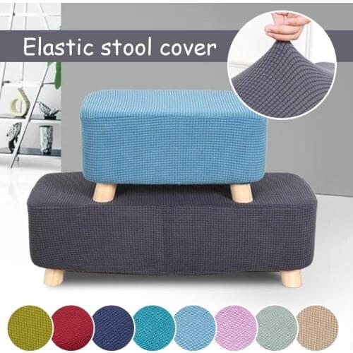 Slipcovers Footstool Protect Real Silver Fox Velvet Square Step Stool Cover Form Fit Stretch Square Folding Storage Covers