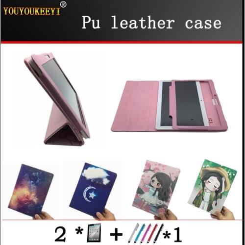 Printing PU Leather Protective Shell Stand Cover case For Teclast 98 octa core/A10h/A10s 10.1inch tablet+2 Screen Protectors