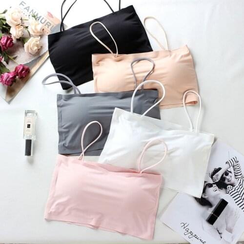 Women Sling Tube Top Sexy Bra Top Breathable Chest Pad Wearing Underwear strapless blouse tube top bandeau top 2021