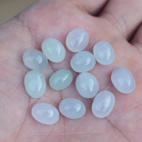 Womens Myanmar Ice type A Emerald Jade Oval Ring Natural Burma Jadeite Jade DIY Jewelry Accessories