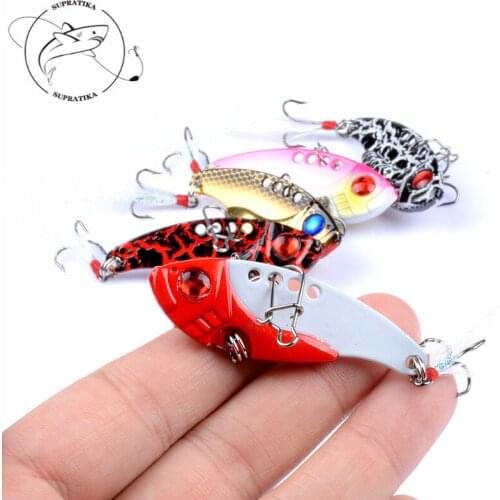 1Pcs Metal VIB Lures 5.5cm/11g Vibration Spoon Lure Fishing Lure Bass VIB Bait Artificial Bait Cicada Lure Vib Bait For Fishing