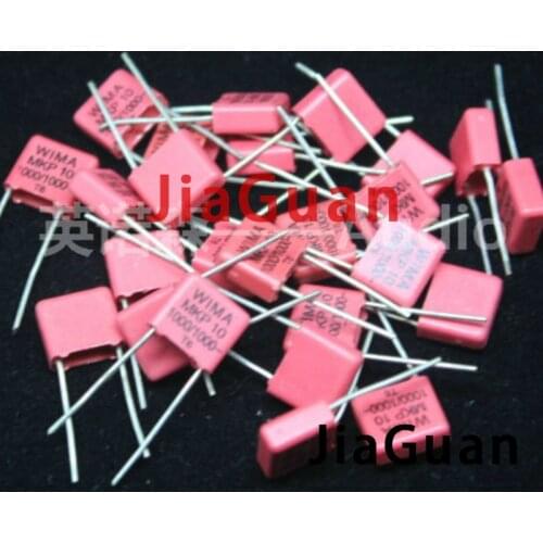 10PCS RED WIMA MKP10 1000PF 1000V 102 p7.5mm original new MKP-10 102/1000V audio 1nf film PCM7.5 hot sale 1kv102 1nf 1KV