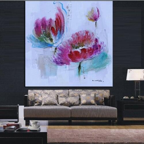 HD Print Abstract Watercolor Lotus Oil Painting on Canvas Pop Art Poster Modern Wall Picture For Living Room Sofa Cuadros Decor