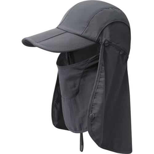 Boundless Voyage Outdoor Hat Face Neck Protection Removable Camping Hiking Fishing Sunshade Summer Jungle Cap