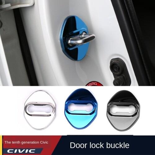Suitable for Honda 10 Th Generation Civic Door Lock Cover 16 New Civic Stainless Steel Door Lock Protective Cover Interior Modif