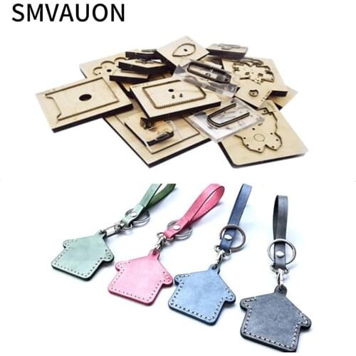 SMVAUON Wooden Die Cutting Mold House Shape Pendant Keychain Bag Pendant Mobile Phone Suitable For Die Cutting Machine