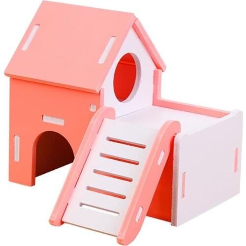 Dorakitten 1pc Hamster Hideout Toy Detachable Handmade Hamster Cage House Small Animal Hideout Hamster Toy Pet Supplies