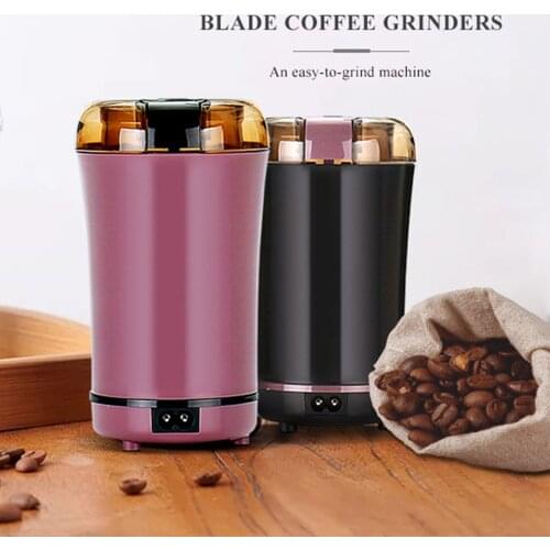Electric Coffee Grinder Electric Coffee Bean Grinder Nut Grinder with 1 Removable Stainless Steel Bowl Pink
