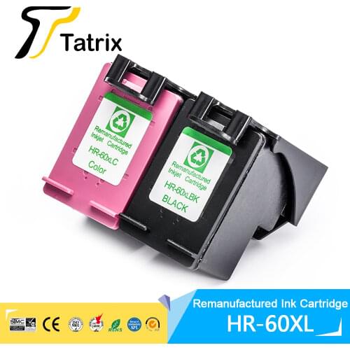 Tatrix 2PK HP60 Cartridge For HP 60 Ink Cartridge For HP Deskjet F2560 F2568 F4280 F4288