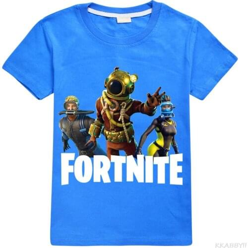 Fortnites Summer T-shirt Baby Girl Fashion Cute Cartoon Print Short Sleeve Boy Casual Cotton Tee Crew Neck Top