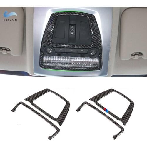 For BMW 5 Series GT F07 F10 X3 X4 F25 F26 Interior Carbon Fiber Front Reading Light Frame Cover Trim