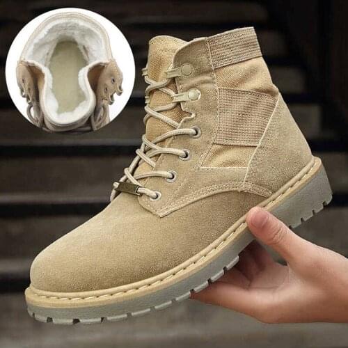 New Autumn Winter Military Boots Outdoor Male Hiking Boots Men Special Force Desert Tactical Combat Ankle Boots Men Work Boots