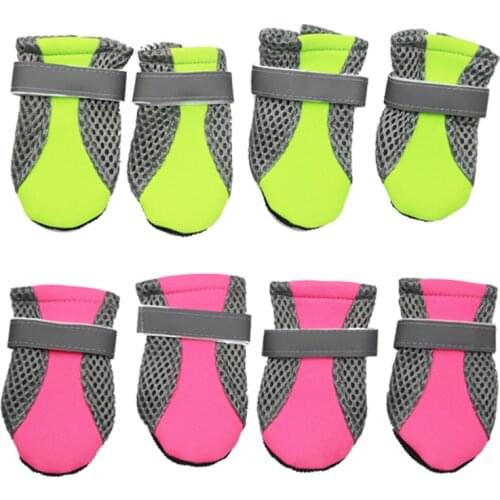 Pet shoes non-slip breathable Teddy puppy shoes mesh shoes soft bottom walking running dog shoes