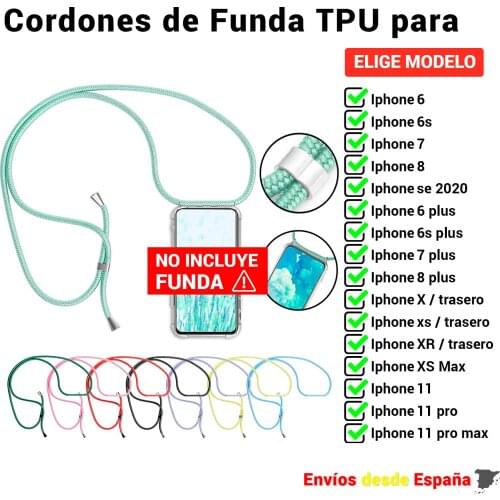 Hanging cord for iPhone 6 6s 7 8 X XS Max 11 12 Mini Plus SE 2020 mobile phone case. Universal strap easy to install