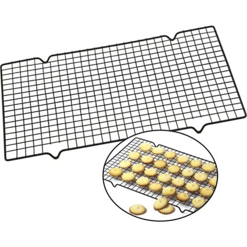 Stainless Steel Wire Grid Cooling Tray Cake Food Rack Oven Kitchen Baking Pizza Bread Barbecue Cookie Biscuit Holder Shelf