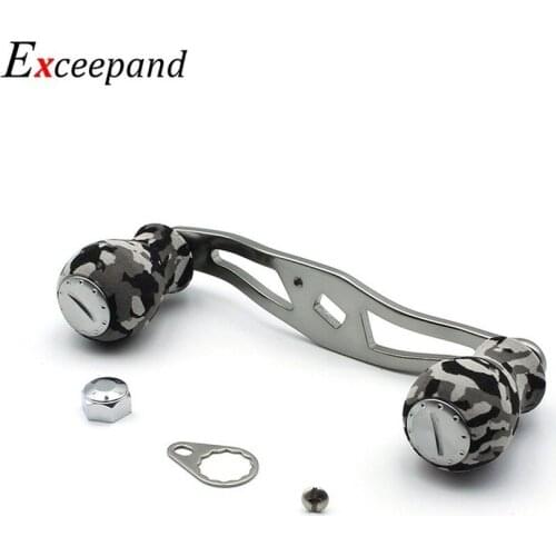 Exceepand 95mm Gray CAMO Knob Grip Gunsmoke Fishing Reel Handle for Abu Garcia Daiwa Bait Casting Reel DIY Fish Accessories