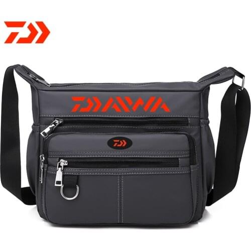 Daiwa New Mens Cycling Hiking Shoulder Bag Messenger Bag Outdoor Fishing Mens Large Capacity Backpack Zipper Fishing Bag 1949