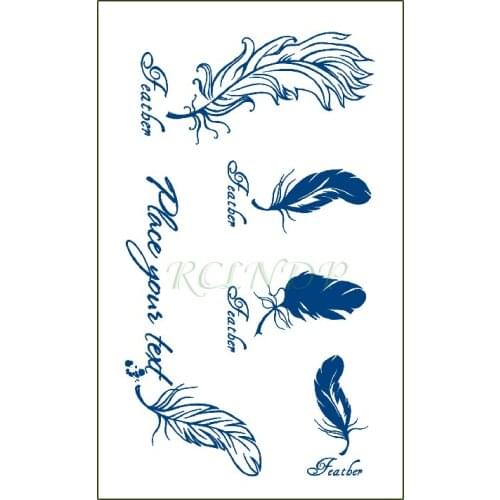 Waterproof Temporary Juice Tattoo Sticker Feather Element Design Lasting Tattoos Flash Tatoo Fake Tatto Body Art for Men Women