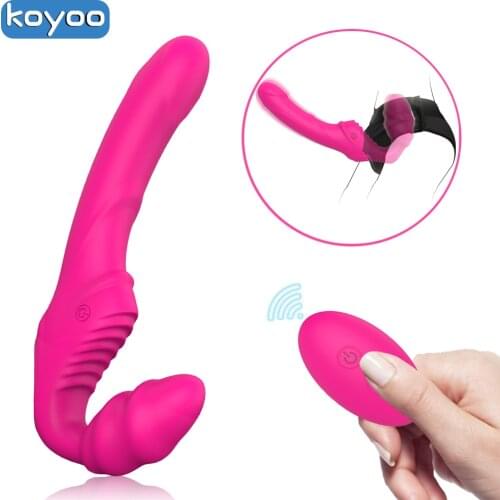 Womens Dildo Vibrator Female Strapless Strapon Panties Double Vibrating Sex Toy for Women Two Adults 18 Exotic Accessories Shop